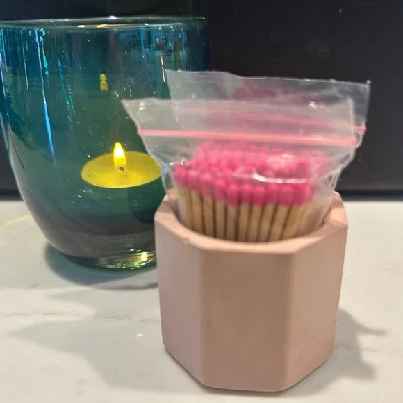Anthropologie Tenn Prarie Pink Striker Match Holder - Picture 13 of 13
